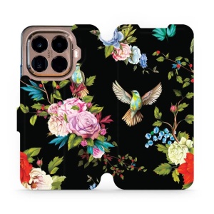 Flipové pouzdro Mobiwear - Xiaomi 15T Pro - VD09S Ptáčci a květy