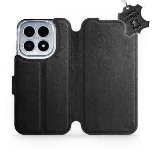Kožené flip pouzdro Mobiwear - Xiaomi 17 - Černé - VÝPRODEJ
