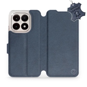 Kožené flip pouzdro Mobiwear - Xiaomi 15T - Modré