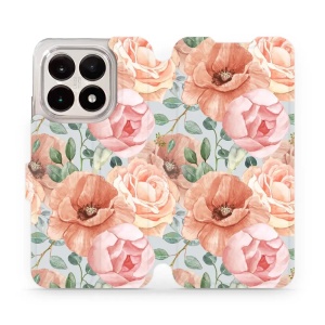 Flipové pouzdro Mobiwear - Xiaomi 15T - MP02S Pastelové květy