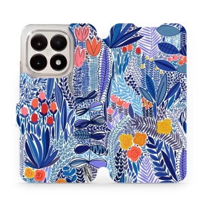 Flipové pouzdro Mobiwear - Xiaomi 15T - MP03P Modrá květena