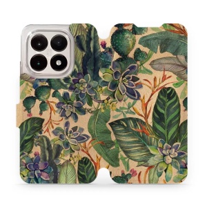 Flipové pouzdro Mobiwear - Xiaomi 15T - VP05S Sukulenty