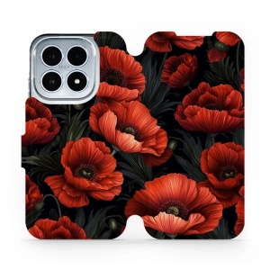 Flipové pouzdro Mobiwear - Xiaomi 17 - VP45S Temné červené květy