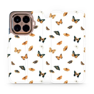 Flipové pouzdro Mobiwear - Xiaomi 15T Pro - VP77S Oranžoví motýlci
