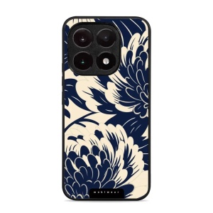 Lesklý kryt Mobiwear Glossy - Xiaomi 15T - GA40G Modré a béžové květy