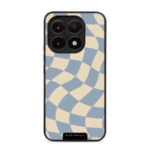 Lesklý kryt Mobiwear Glossy - Xiaomi 15T - GA59G Modrá a béžová šachovnice