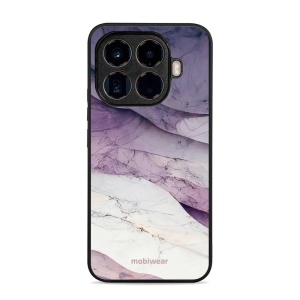 Lesklý kryt Mobiwear Glossy - Xiaomi 15T Pro - G028G - Bílý a fialový mramor