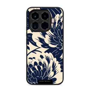 Lesklý kryt Mobiwear Glossy - Xiaomi 15T Pro - GA40G Modré a béžové květy