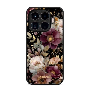 Lesklý kryt Mobiwear Glossy - Xiaomi 15T Pro - V169S Zlatavé kvítky - VÝPRODEJ