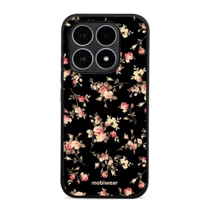 Lesklý kryt Mobiwear Glossy - Xiaomi 17 - G039G - Květy na černé