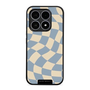 Lesklý kryt Mobiwear Glossy - Xiaomi 17 - GA59G Modrá a béžová šachovnice