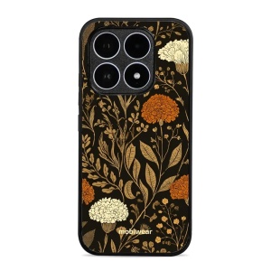 Lesklý kryt Mobiwear Glossy - Xiaomi 17 - V174S Béžová a oranžová kvítka