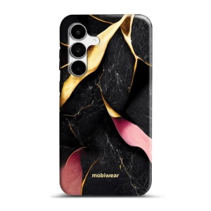 Odolný obal Mobiwear Elite Pro - Samsung Galaxy S25 FE - EP35E Černý a zlatavý mramor
