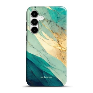 Odolný obal Mobiwear Elite Pro - Samsung Galaxy S25 FE - EP37E Zlatavý a zelenkavý mramor