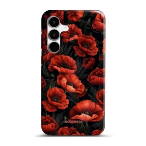 Odolný obal Mobiwear Elite Pro - Samsung Galaxy S25 FE - EP45E Temné červené květy