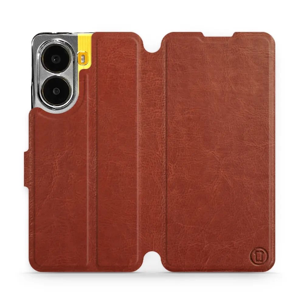 Flipové pouzdro Mobiwear - Xiaomi Poco X7 Pro - Hnědé a šedé
