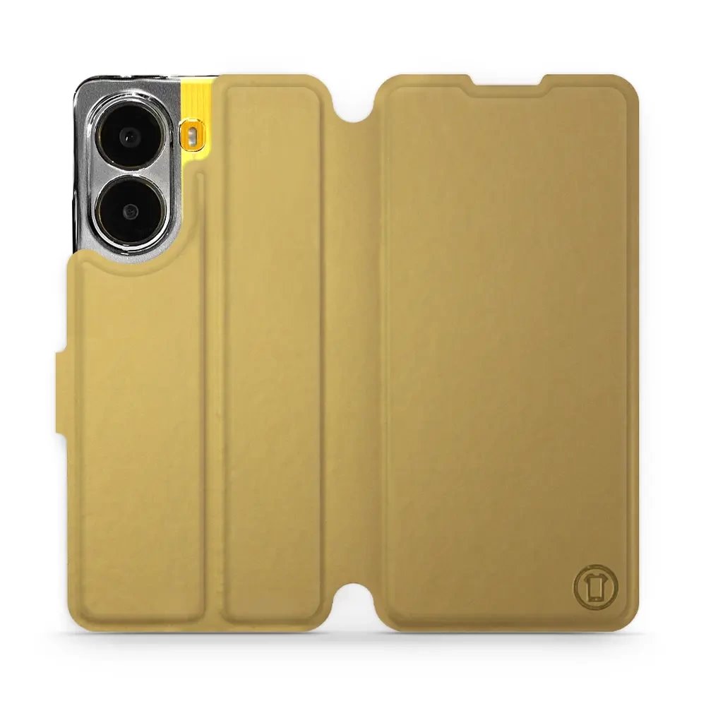 Flipové pouzdro Mobiwear - Xiaomi Poco X7 Pro - Zlatavé a šedé