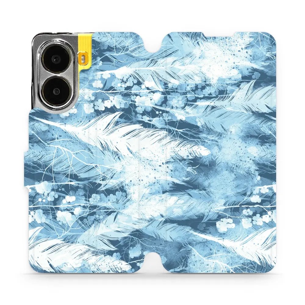 Flipové pouzdro Mobiwear - Xiaomi Poco X7 Pro - M058S Světle modrá horizontální pírka