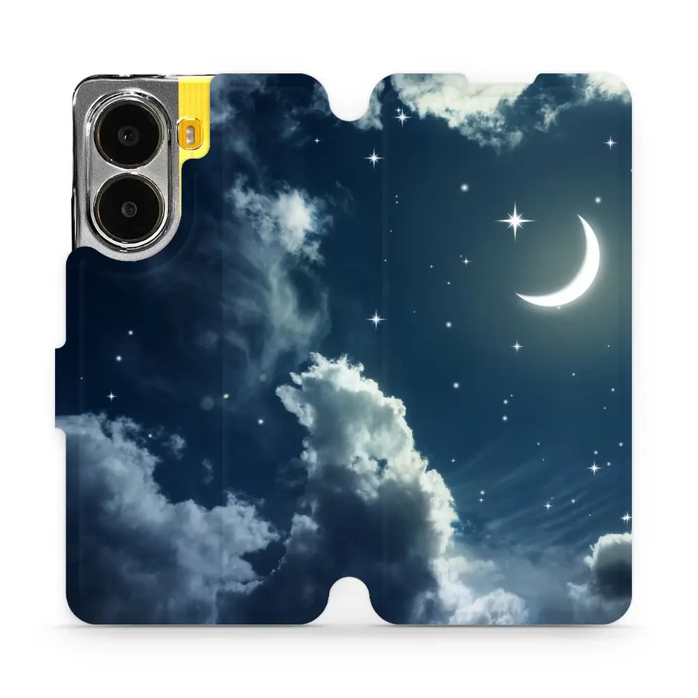 Flipové pouzdro Mobiwear - Xiaomi Poco X7 Pro - V145P Noční obloha s měsícem