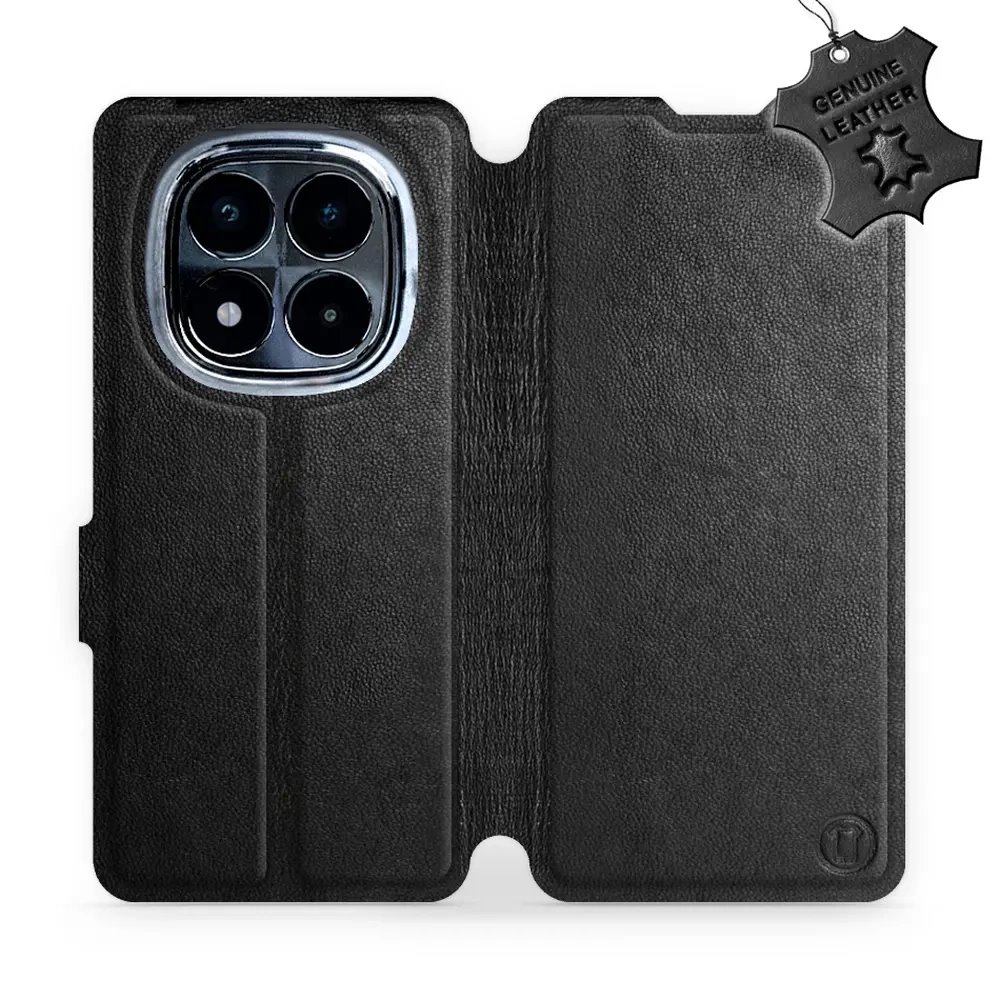 Kožené flip pouzdro Mobiwear - Xiaomi Redmi Note 14 Pro 4G - Černé