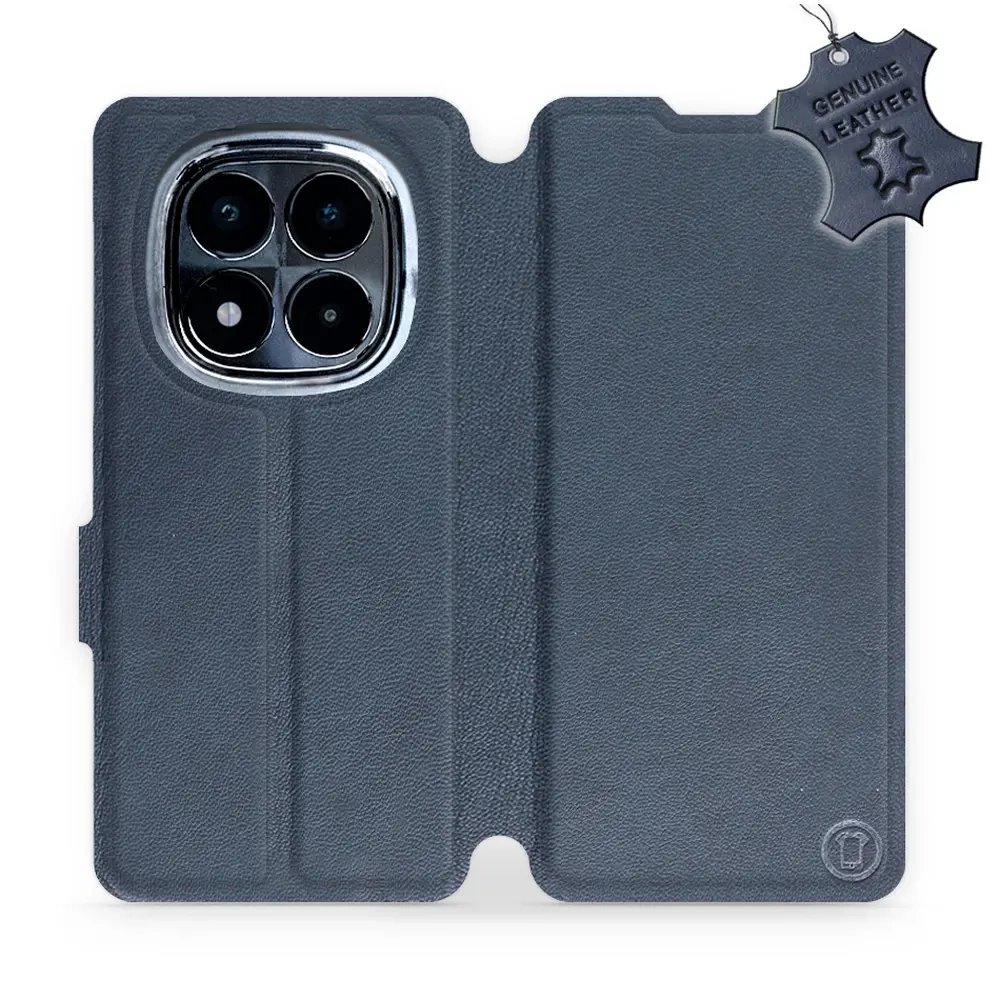Kožené flip pouzdro Mobiwear - Xiaomi Redmi Note 14 Pro 4G - Modré