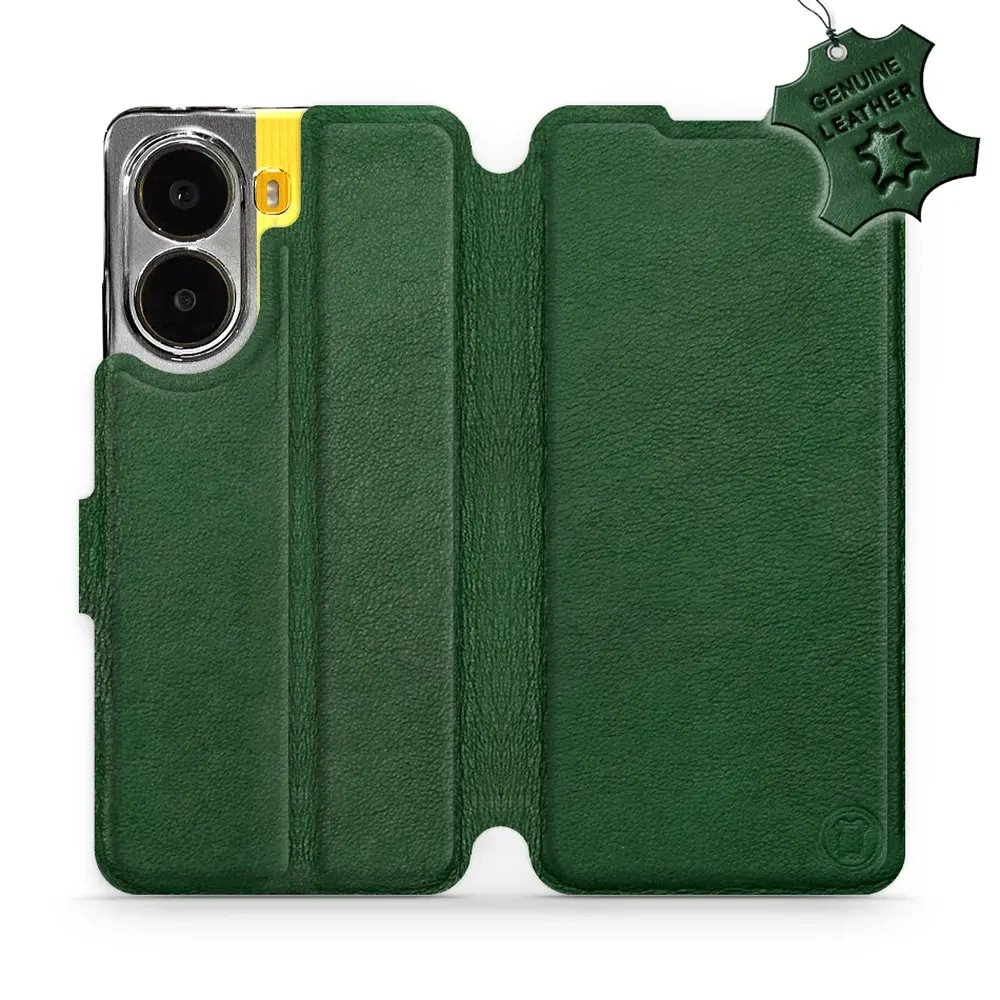 Kožené flip pouzdro Mobiwear - Xiaomi Poco X7 Pro - Zelené