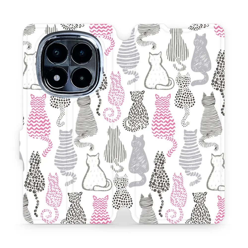 Flipové pouzdro Mobiwear - Xiaomi Redmi Note 14 Pro 4G - MX01S Kočičí zádíčka
