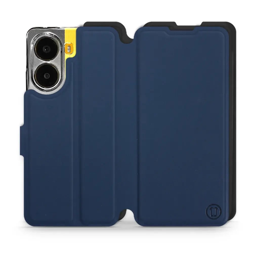 Flipové pouzdro Mobiwear Semiš - Xiaomi Poco X7 Pro - Modré & Černé