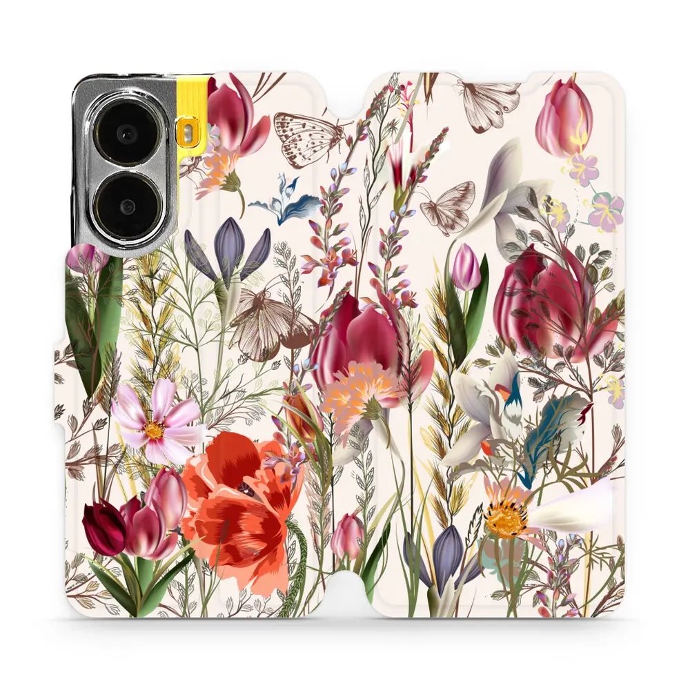 Flipové pouzdro Mobiwear - Xiaomi Poco X7 Pro - MP01S Rozkvetlá louka