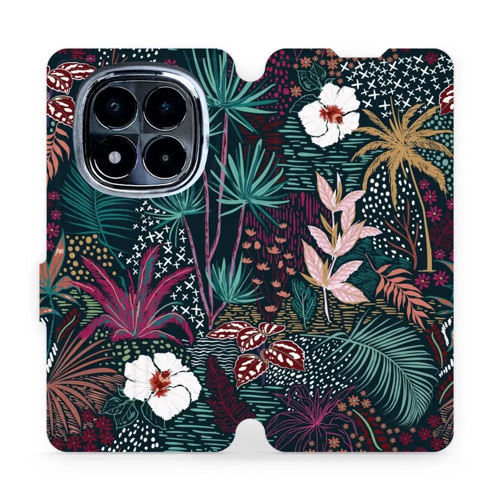 Flipové pouzdro Mobiwear - Xiaomi Redmi Note 14 Pro 4G - VP13S Temná flóra