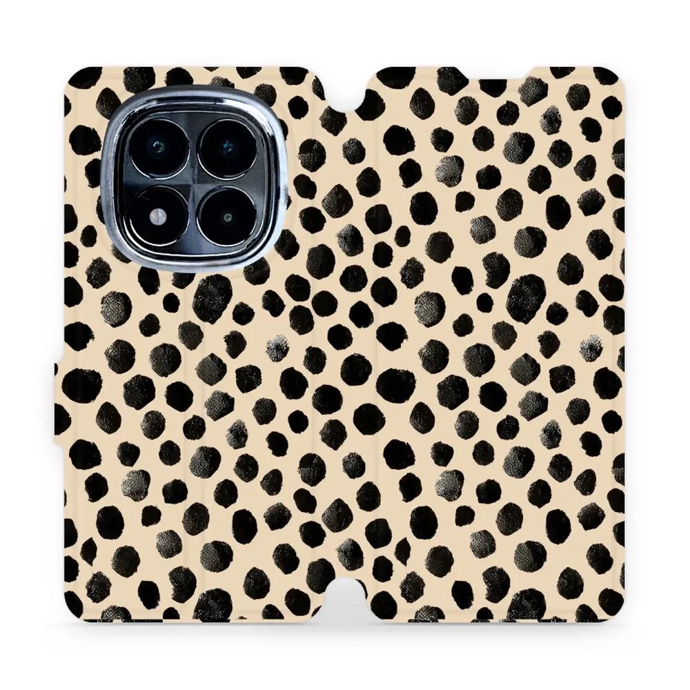 Flipové pouzdro Mobiwear - Xiaomi Redmi Note 14 Pro 4G - VA50S Černé puntíky