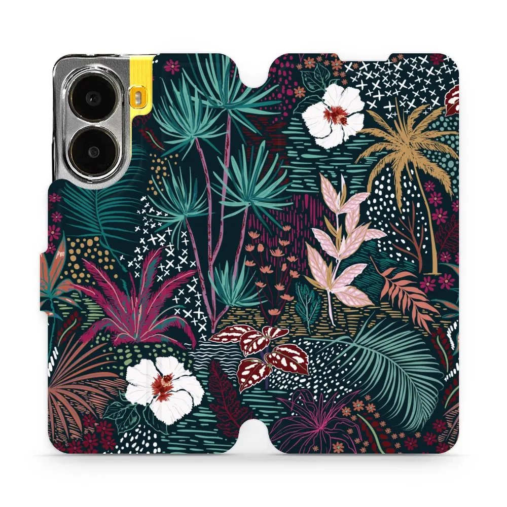 Flipové pouzdro Mobiwear - Xiaomi Poco X7 Pro - VP13S Temná flóra