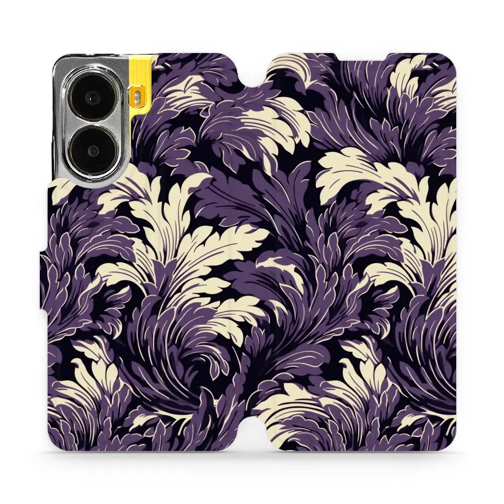 Flipové pouzdro Mobiwear - Xiaomi Poco X7 Pro - VA46S Fialové rostliny