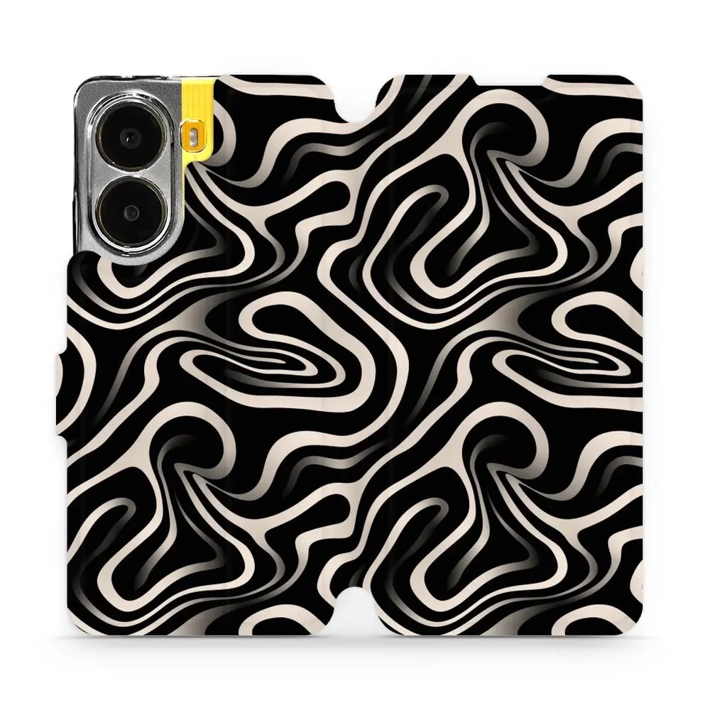 Flipové pouzdro Mobiwear - Xiaomi Poco X7 Pro - VA63S Vlnky a linky