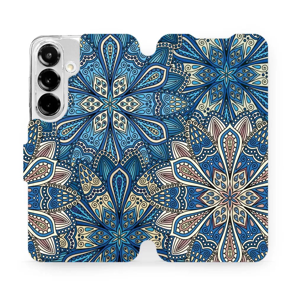 Flipové pouzdro Mobiwear - Samsung Galaxy S25 - V108P Modré mandala květy