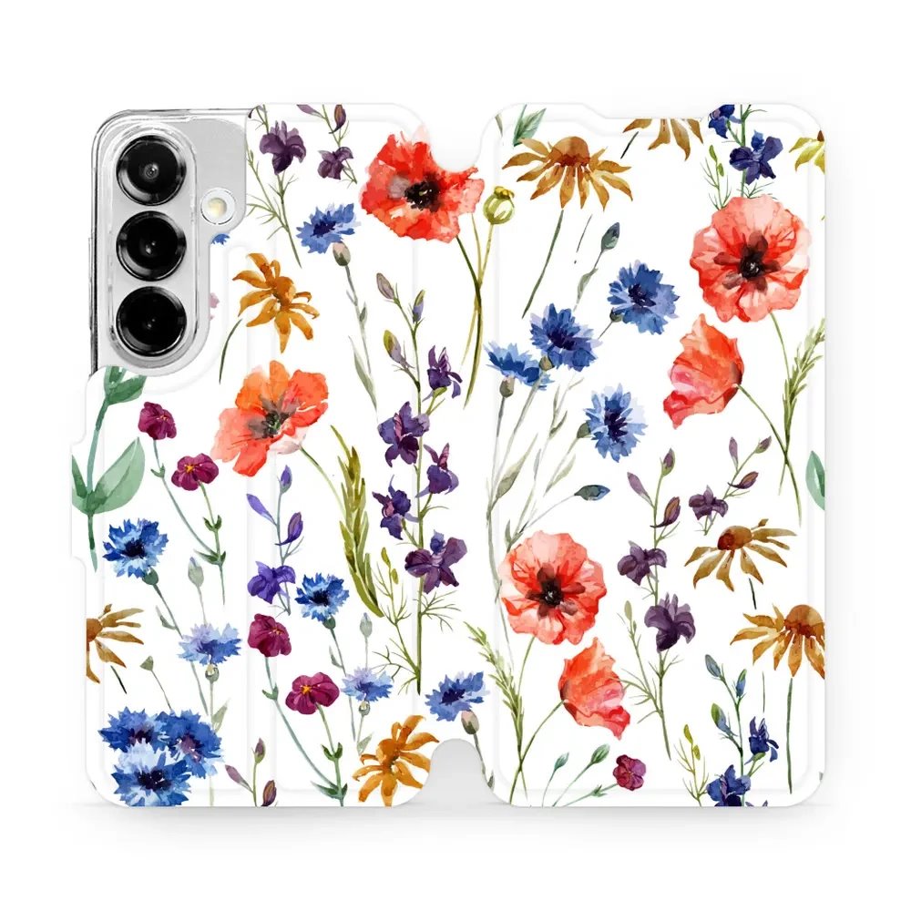 Flipové pouzdro Mobiwear - Samsung Galaxy S25 - MP04S Luční kvítí