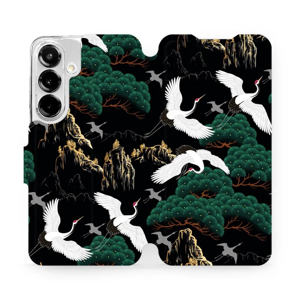 Flipové pouzdro Mobiwear - Samsung Galaxy S25 - VP16S Jeřábi