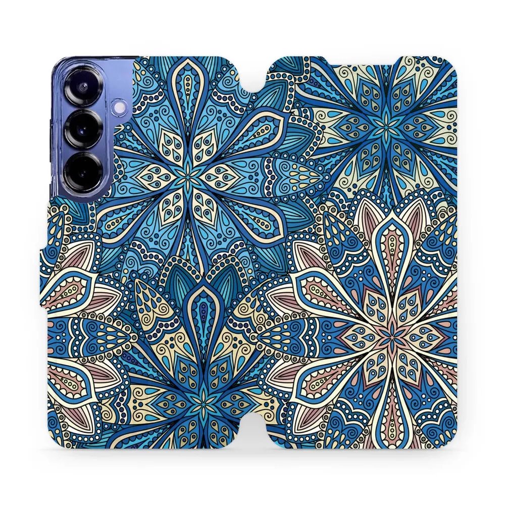 Flipové pouzdro Mobiwear - Samsung Galaxy S25 Plus - V108P Modré mandala květy