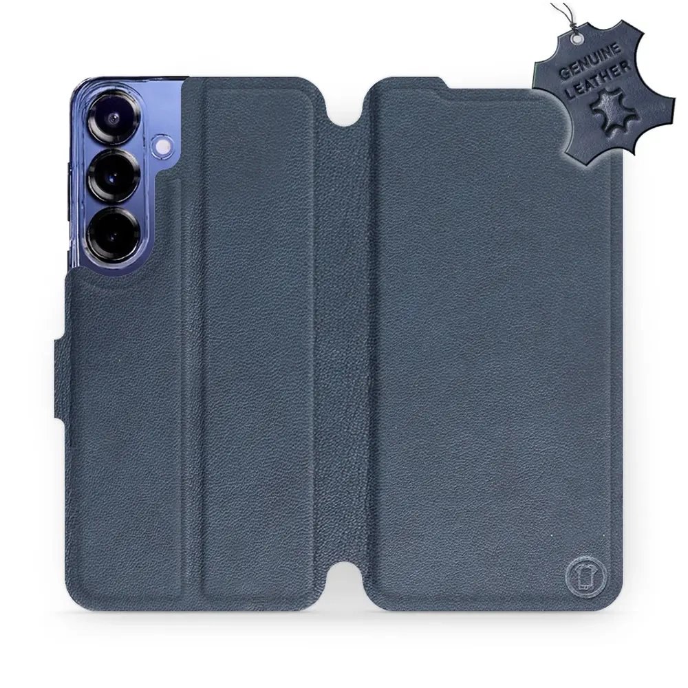 Kožené flip pouzdro Mobiwear - Samsung Galaxy S25 Plus - Modré