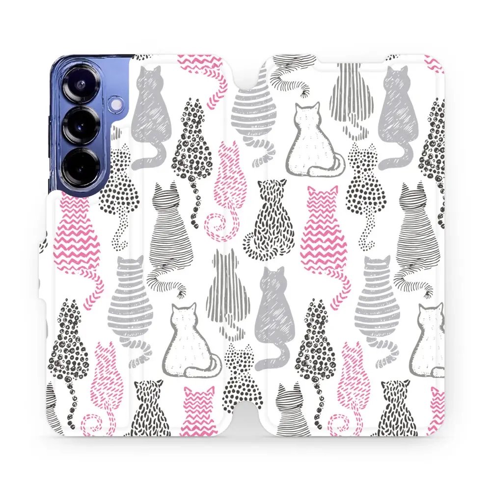 Flipové pouzdro Mobiwear - Samsung Galaxy S25 Plus - MX01S Kočičí zádíčka