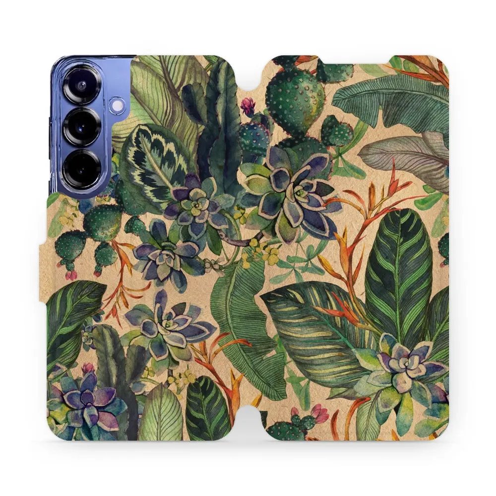 Flipové pouzdro Mobiwear - Samsung Galaxy S25 Plus - VP05S Sukulenty