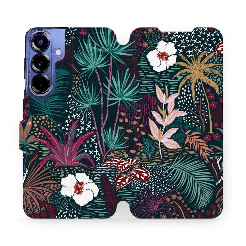 Flipové pouzdro Mobiwear - Samsung Galaxy S25 Plus - VP13S Temná flóra