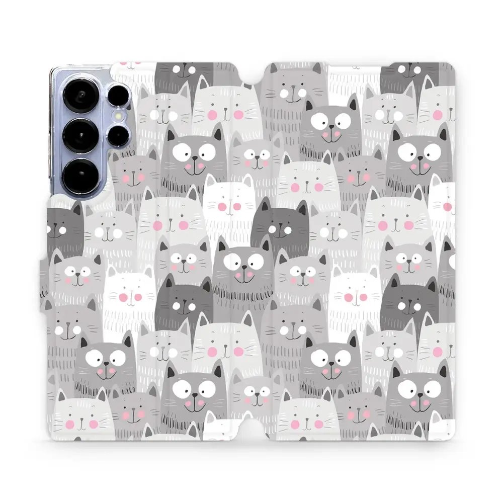 Flipové pouzdro Mobiwear - Samsung Galaxy S25 Ultra - M099P Kočičky