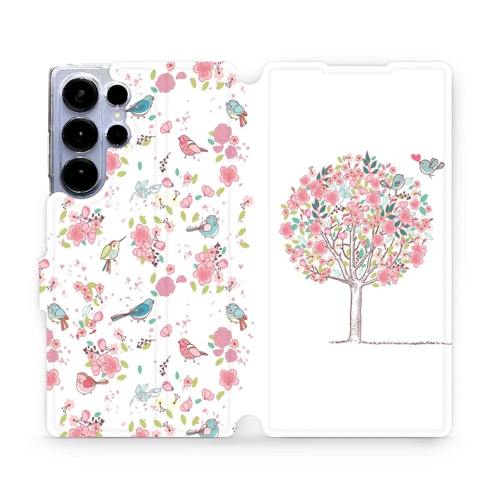 Flipové pouzdro Mobiwear - Samsung Galaxy S25 Ultra - M120S Strom a ptáčci