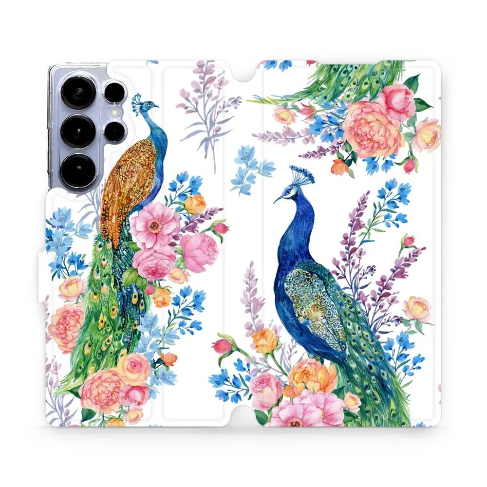 Flipové pouzdro Mobiwear - Samsung Galaxy S25 Ultra - MX08S Pávi