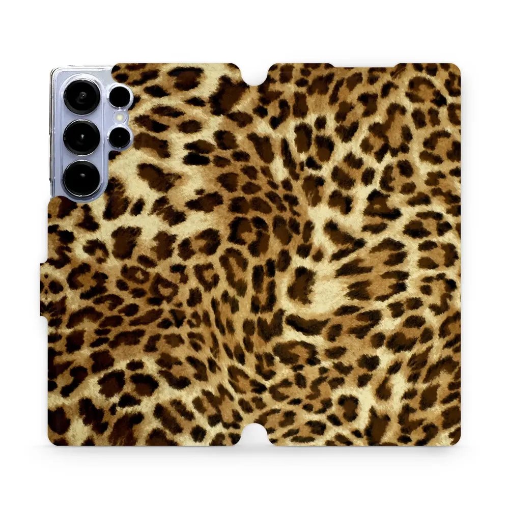 Flipové pouzdro Mobiwear - Samsung Galaxy S25 Ultra - VA33P Leopardí vzor