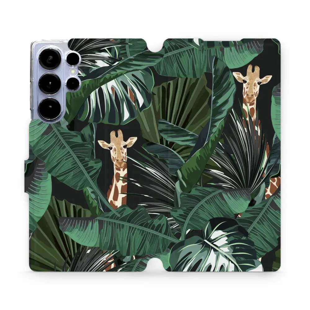 Flipové pouzdro Mobiwear - Samsung Galaxy S25 Ultra - VP06P Žirafky