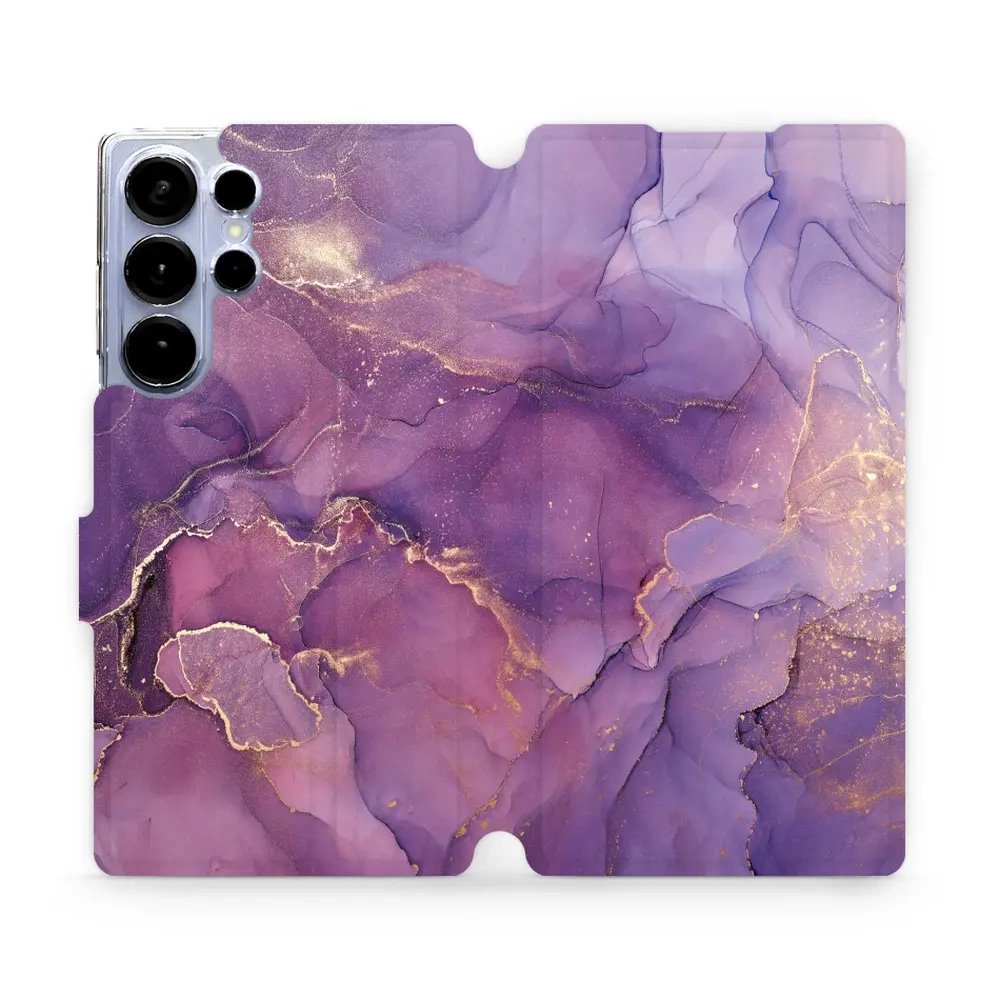 Flipové pouzdro Mobiwear - Samsung Galaxy S25 Ultra - VP20S Fialový mramor