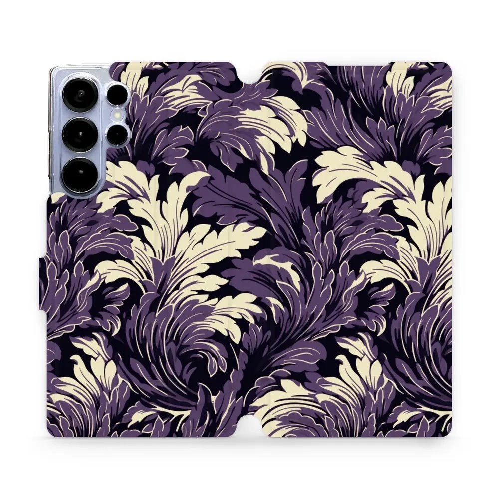 Flipové pouzdro Mobiwear - Samsung Galaxy S25 Ultra - VA46S Fialové rostliny