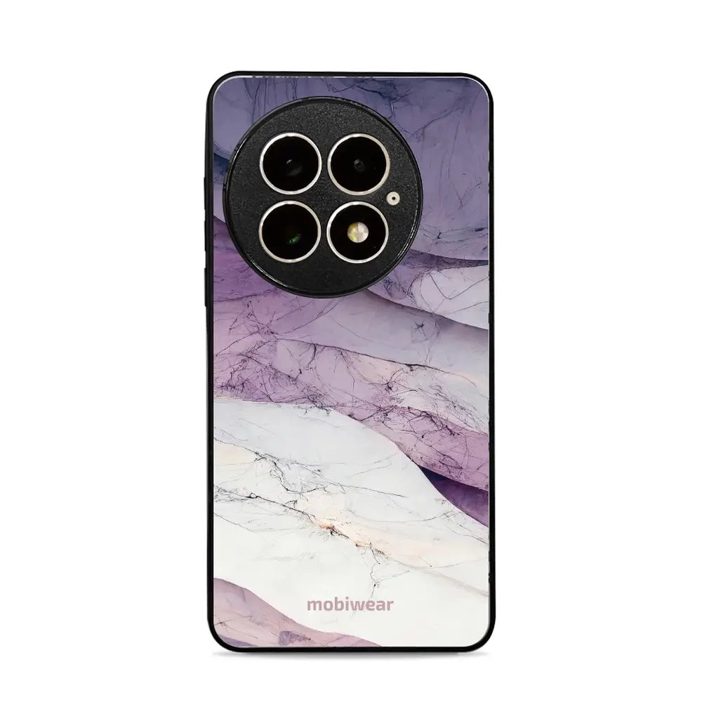 Lesklý kryt Mobiwear Glossy - OnePlus 13 - G028G - Bílý a fialový mramor
